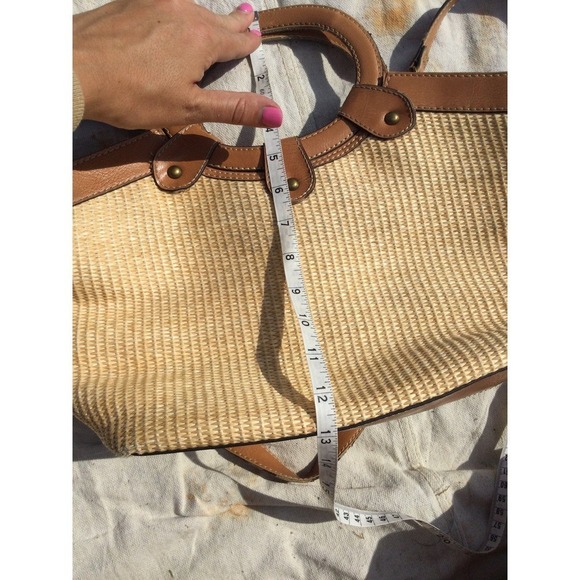 Fossil Tan and Brown Embroidered Tote Bag - Picture 12 of 14